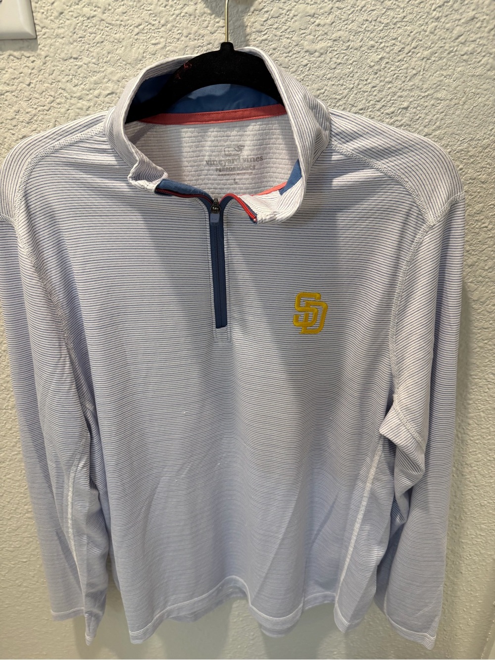 San Diego Padres 1/4 Zip Pullover Jacket with Yellow SD Logo